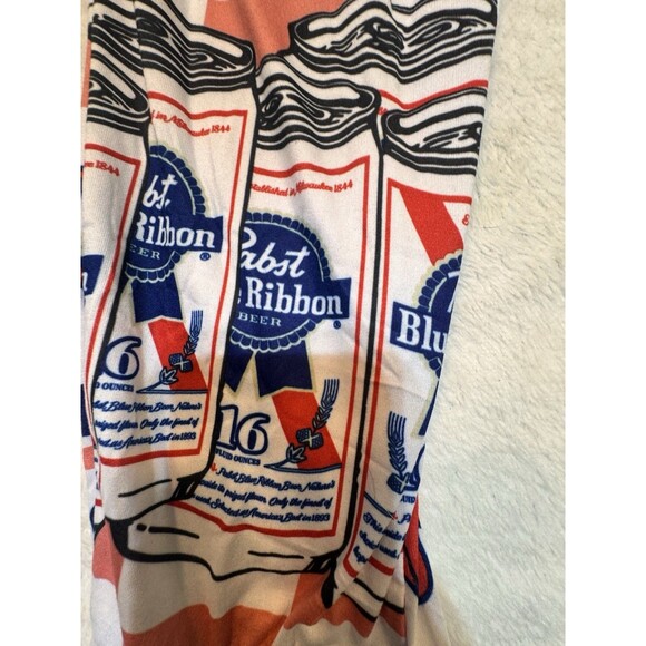 Mens Pajama Pants Lounge Pabst Blue Ribbon Size Small Sleep Jogger Beer Can PBR - Picture 8 of 16